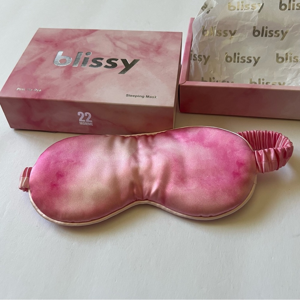 BLISSY SILK SLEEP PINK TIE DYE NEW IN BOX NWT